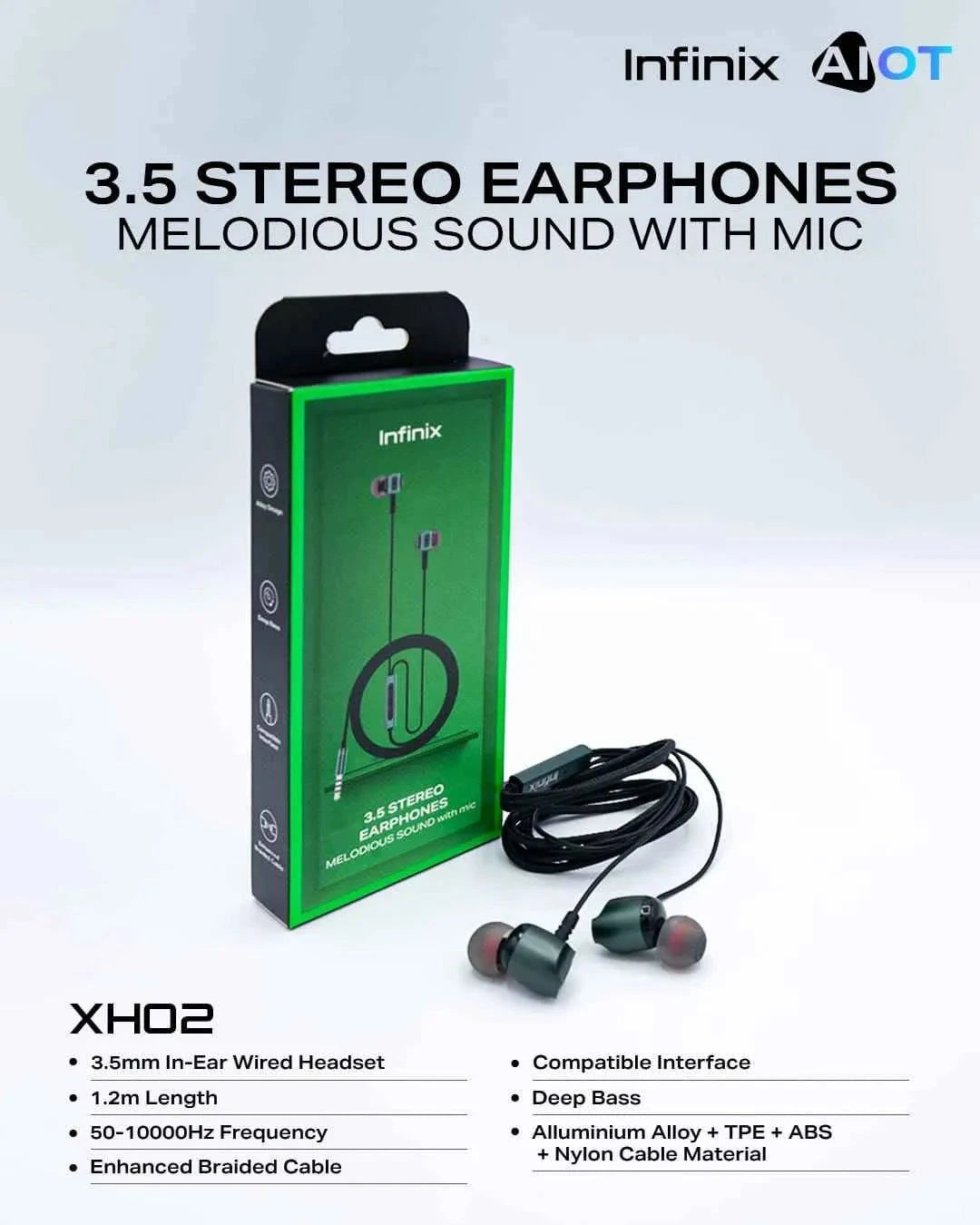 XHO2 - 3.5 Stereo Earphones