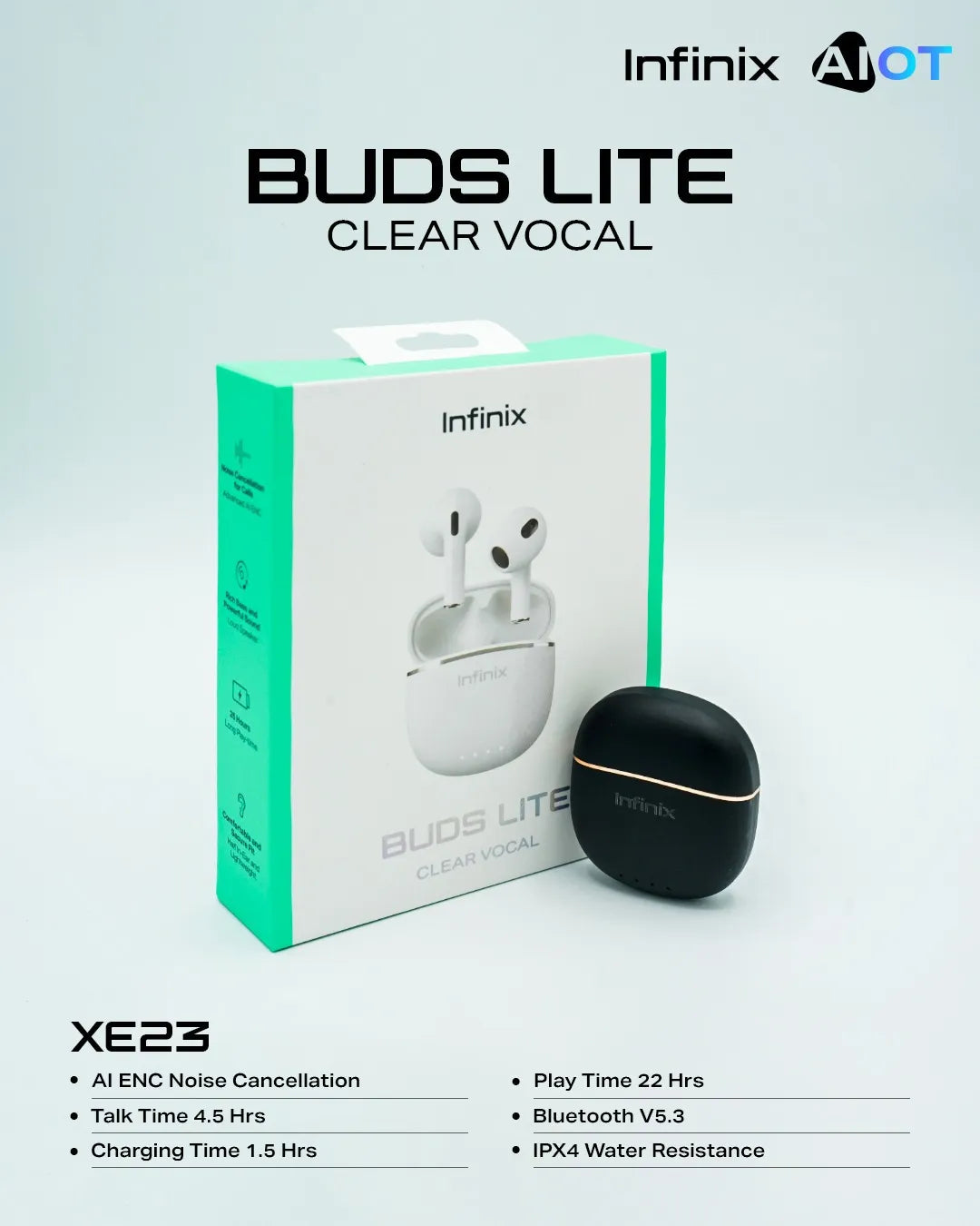 Infinix Buds Lite – Clear Vocal True Wireless Earbuds
