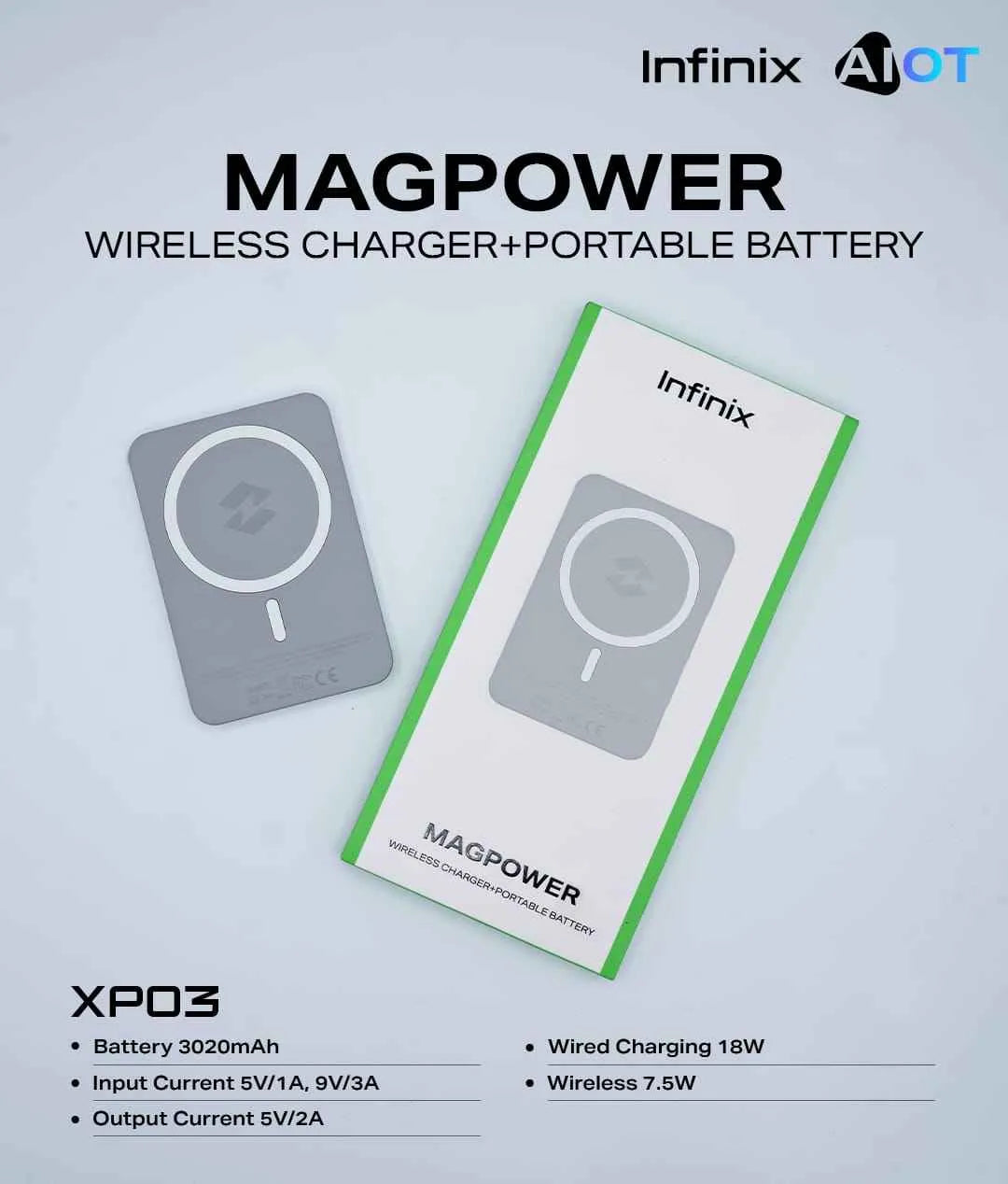 XPO3 - MAGPOWER - Wireless Charger + Portable Battery