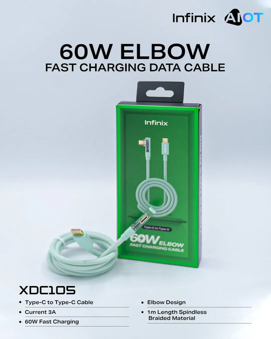 Infinix 60W Elbow Fast Charging Type-C Cable (XDC10S)