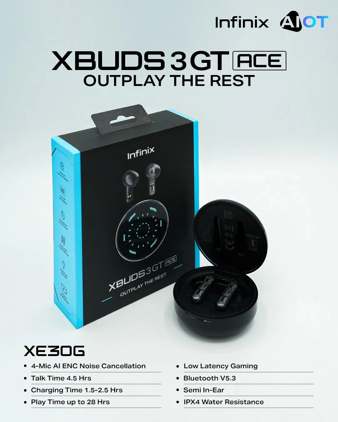 Infinix XE30G TWS Gaming Earbuds