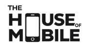 Black logo with bold text and a smartphone icon representing mobile accessories.